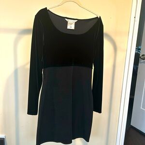 Max Studio - black velvet & scuba mini dress 
Medium